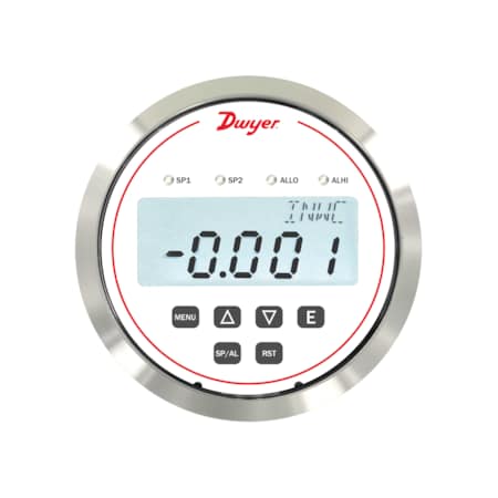 Dwyer Instruments Room pressure monitor, 1% accuracy, range -0.5-0-0.5" wc RPME-C-014